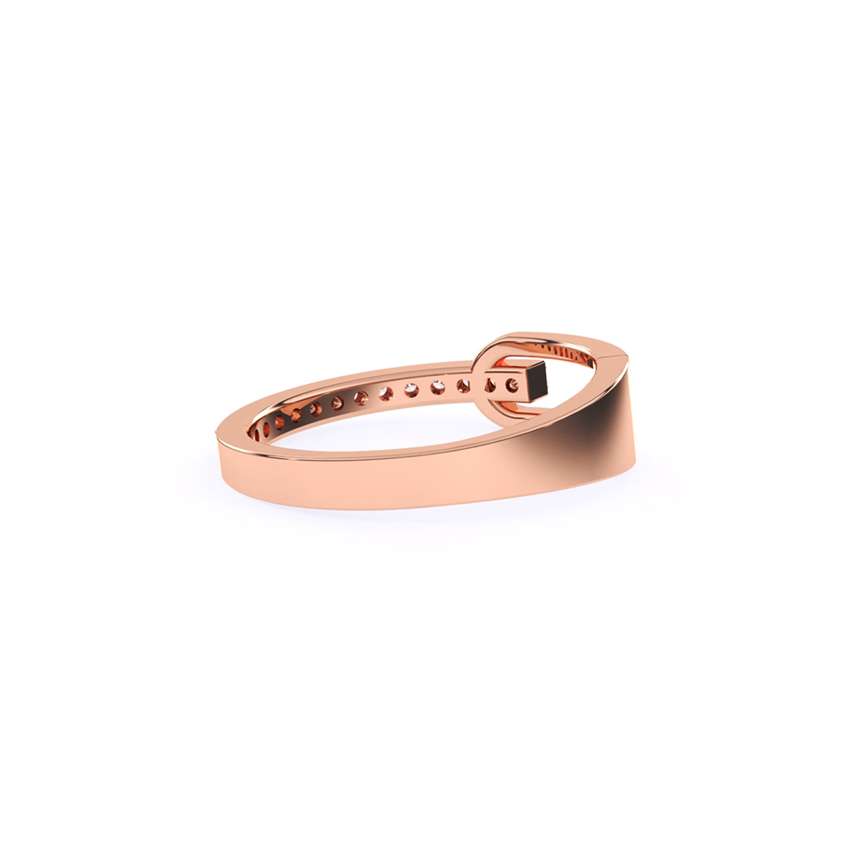 Shimmering Round Diamond Channel Set Dainty Band